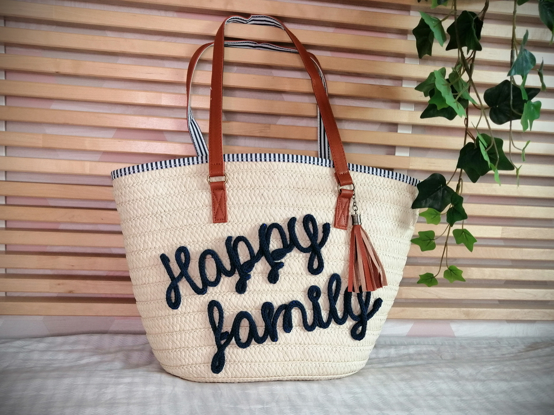 Panier style marin en tricotin Happy Family