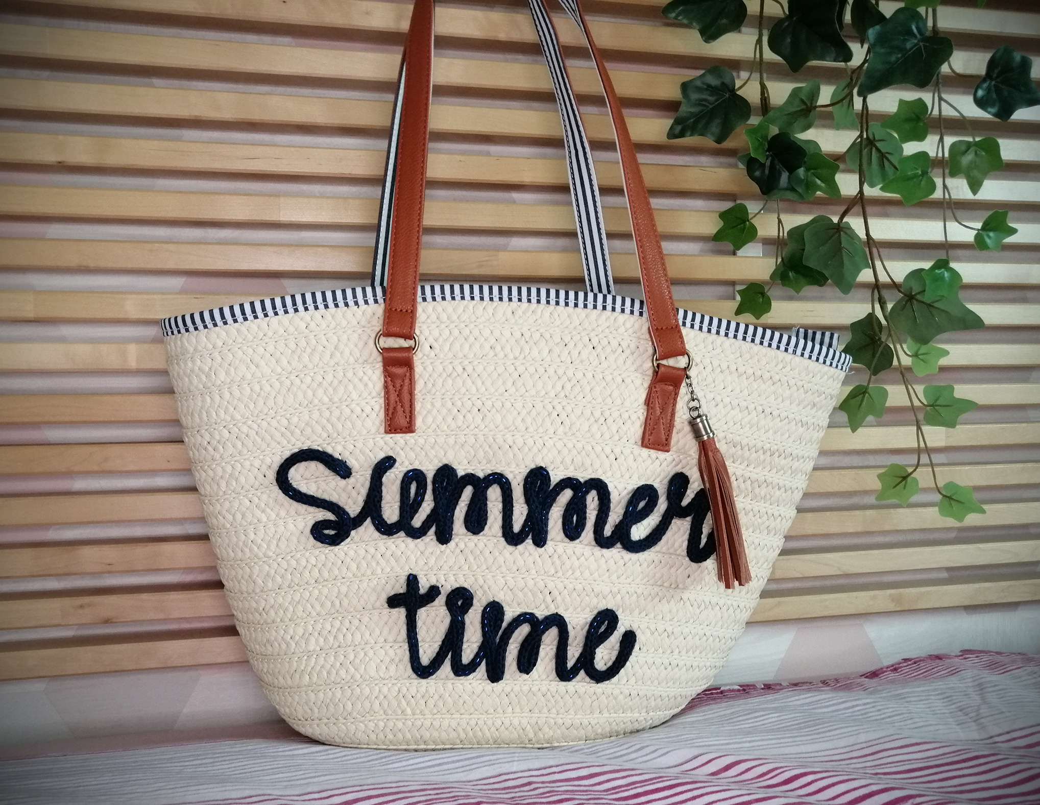 Panier marin avec tricotin Summer Time