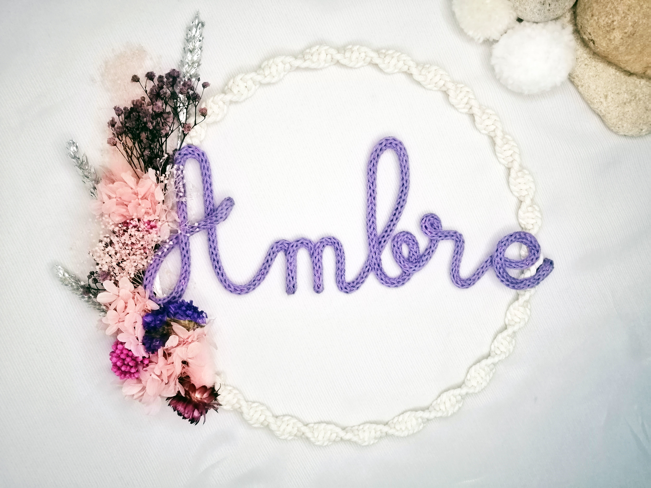 Couronne macramé bohème Ambre - Thème Ambre