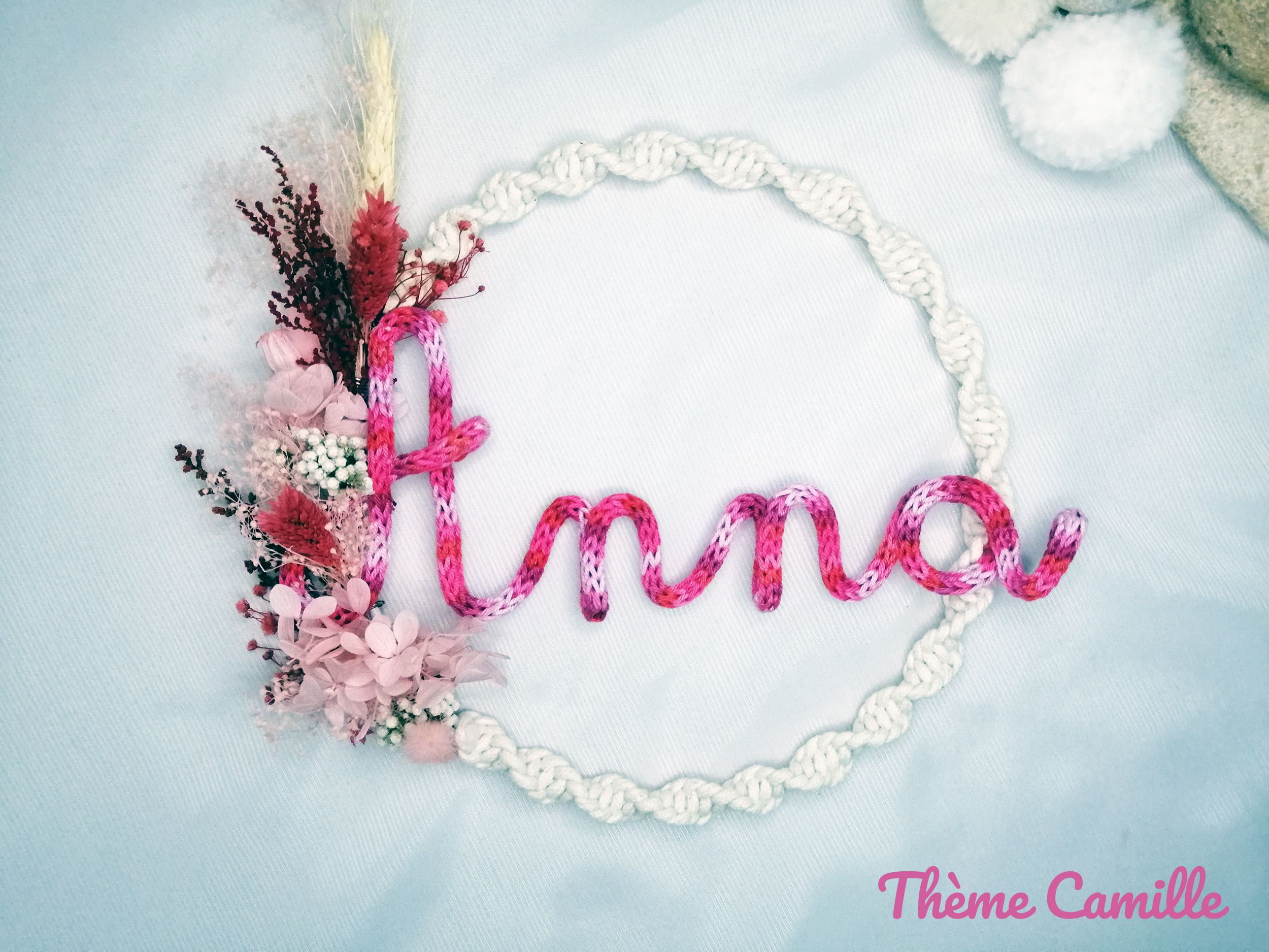 Couronne macramé bohème Anna - Thème Camille