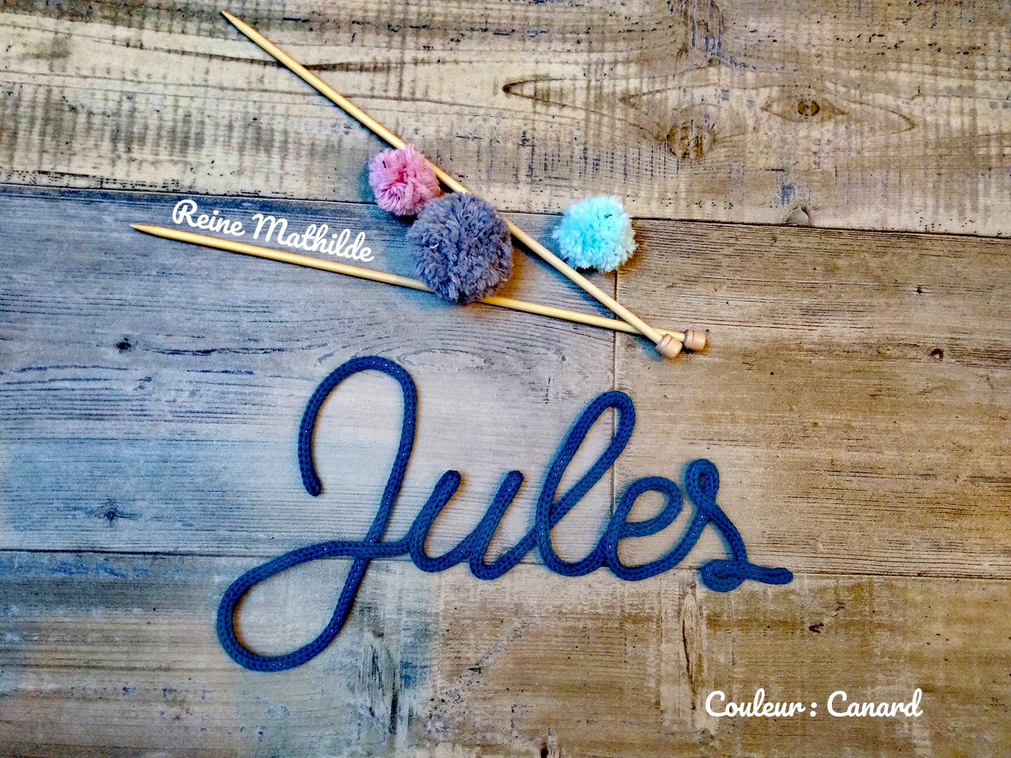 Prénom Jules au tricotin