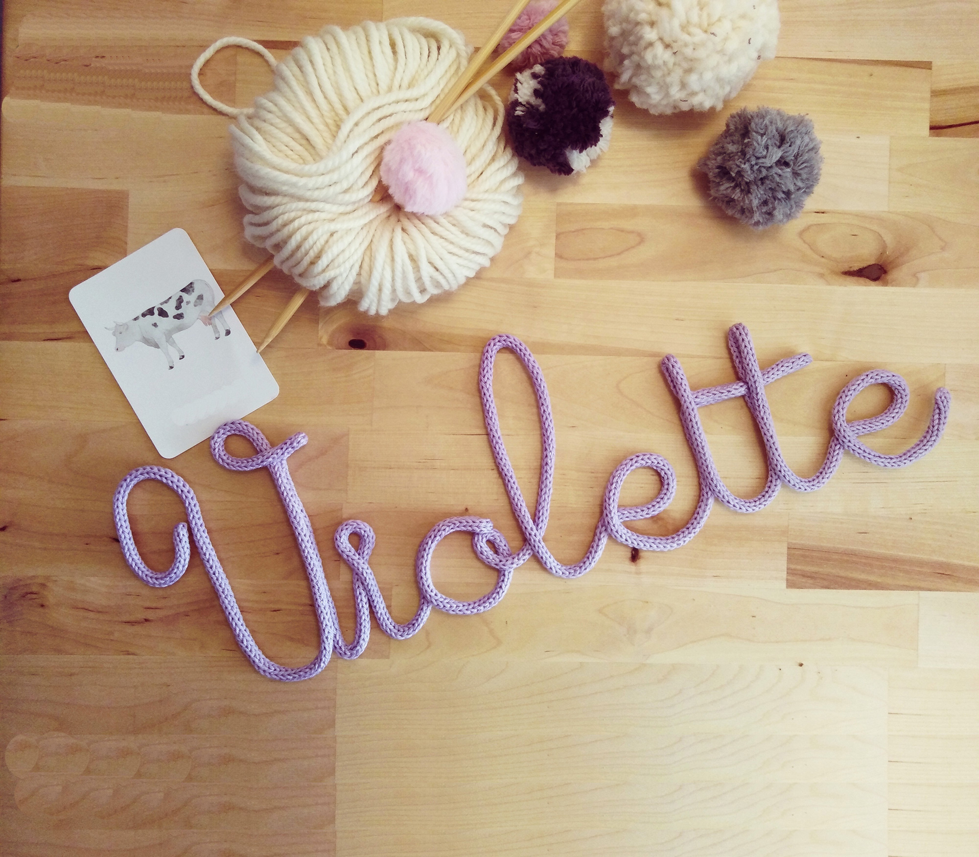 Prénom en tricotin 8 lettres