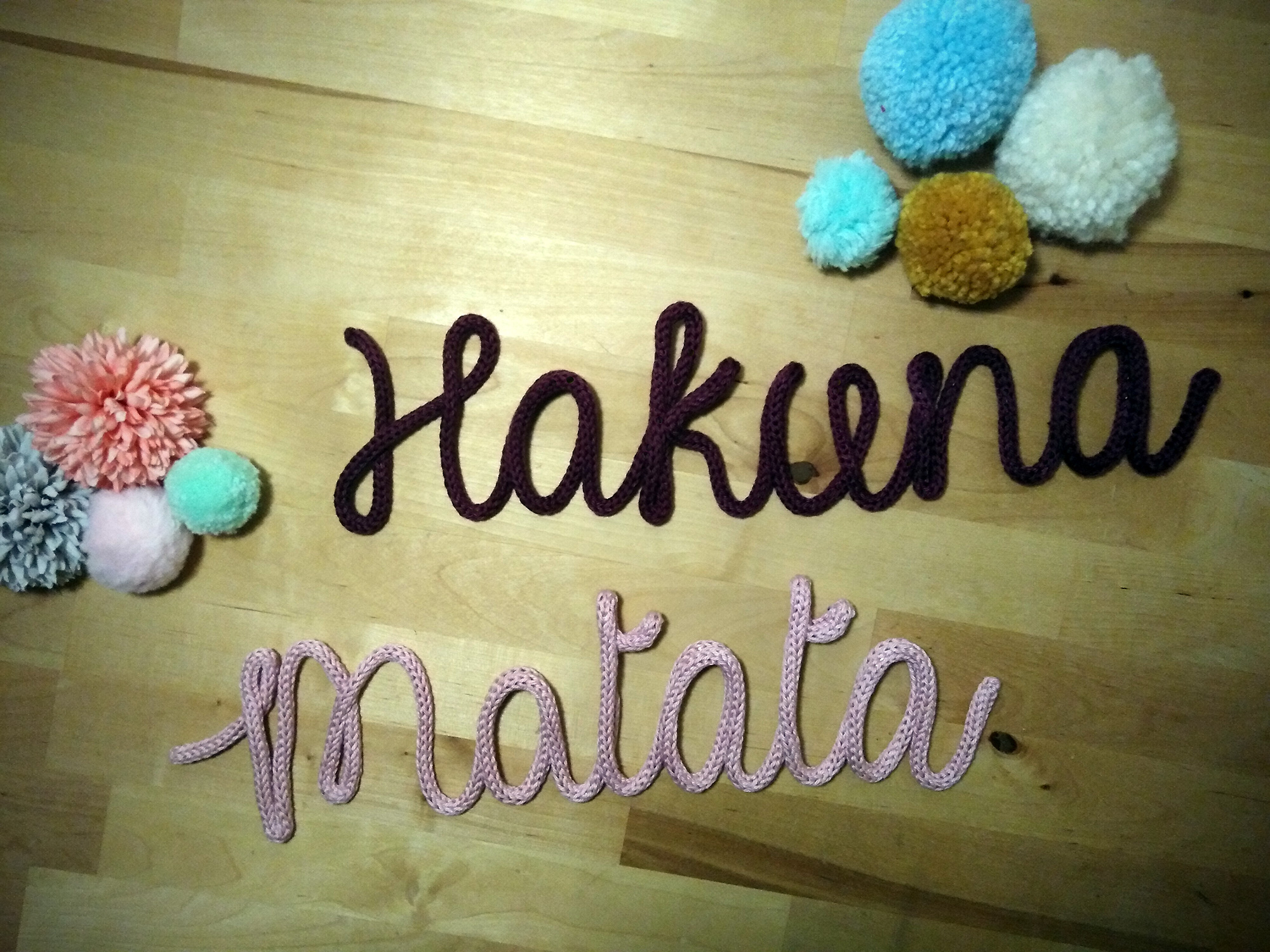 Hakuna Matata en tricotin