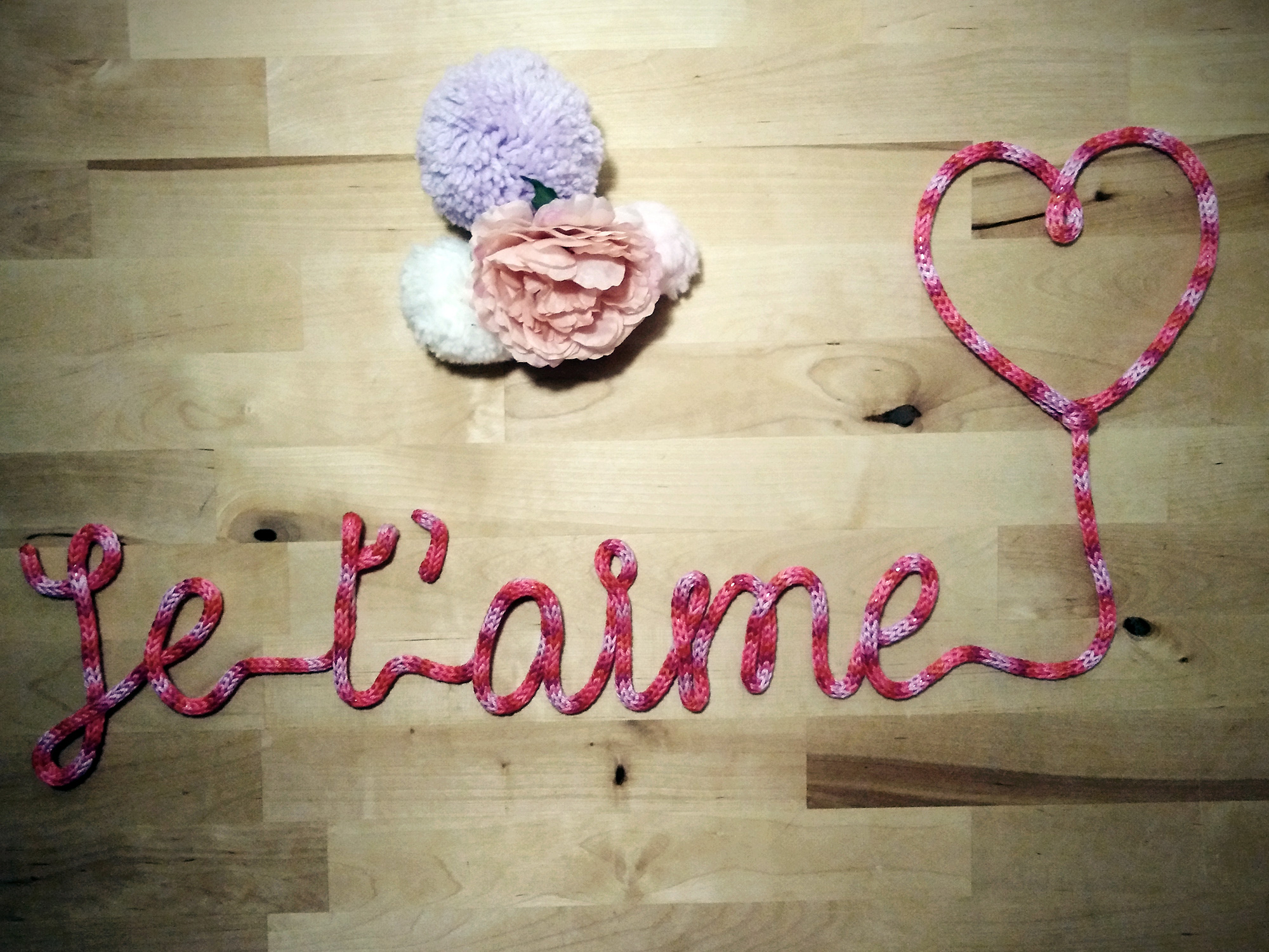 Je t'aime en tricotin